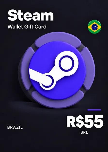 Steam Wallet Gift Card 55 BRL Steam Key Brazil