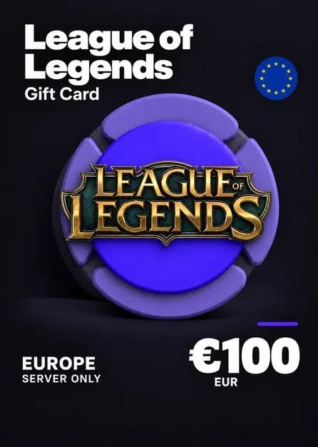 League of Legends Gift Card 100€ - Riot Key - EUROPE Server Only