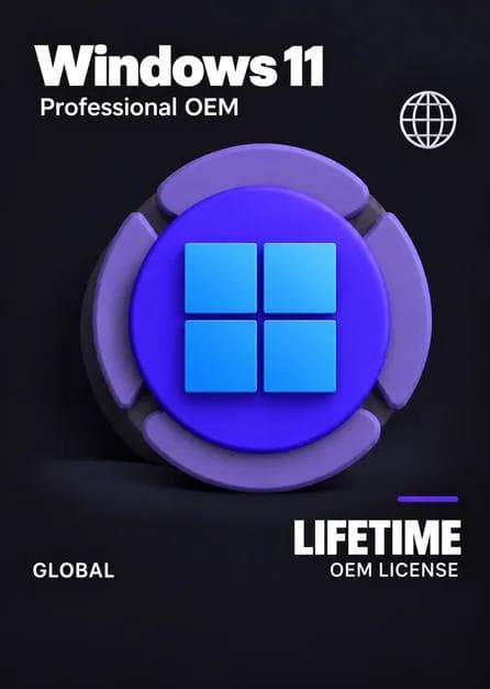Windows 11 Professional OEM License – Global Key - LIFE TIME