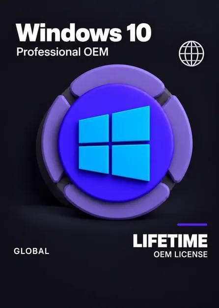 Windows 10 Professional OEM License – Global Key - LIFE TIME