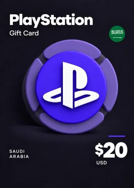 PlayStation Network Card 20 USD (KSA) PSN Key SAUDI ARABIA
