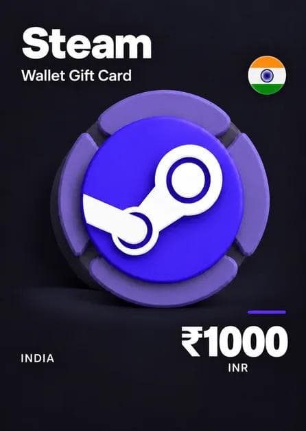 Steam Wallet Gift Card 1000 INR Steam Key INDIA