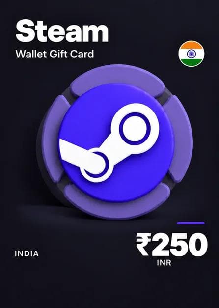 Steam Wallet Gift Card 250 INR Steam Key INDIA