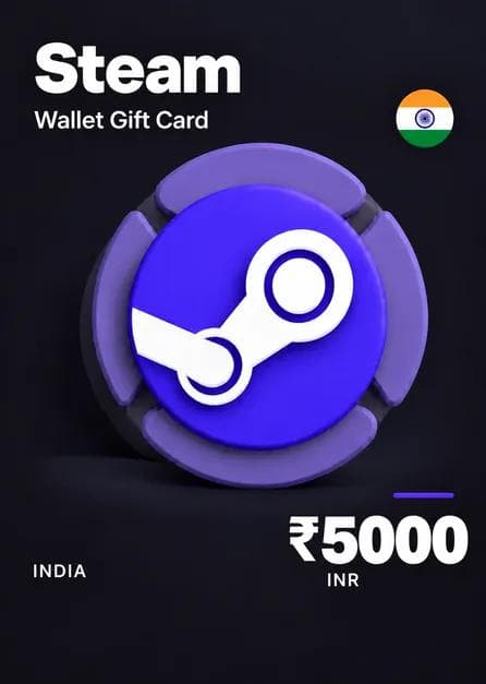 Steam Wallet Gift Card 5000 INR Steam Key INDIA