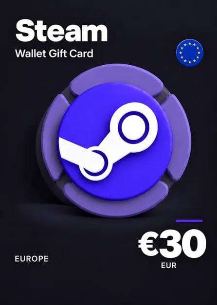 Steam Wallet Gift Card 30 EUR Steam Key EUROPE