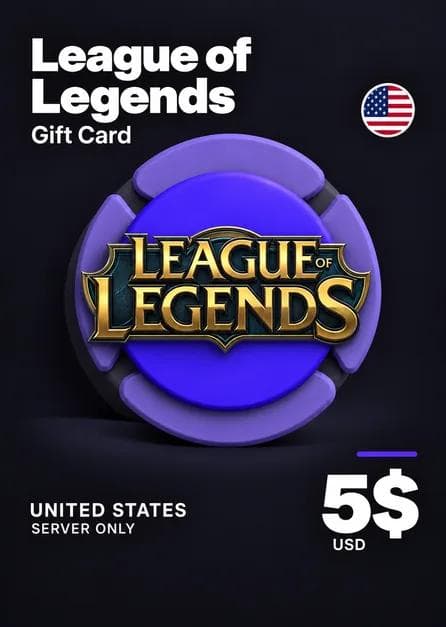 League of Legends Gift Card 5$ - Riot Key - UNITED STATES Server Only