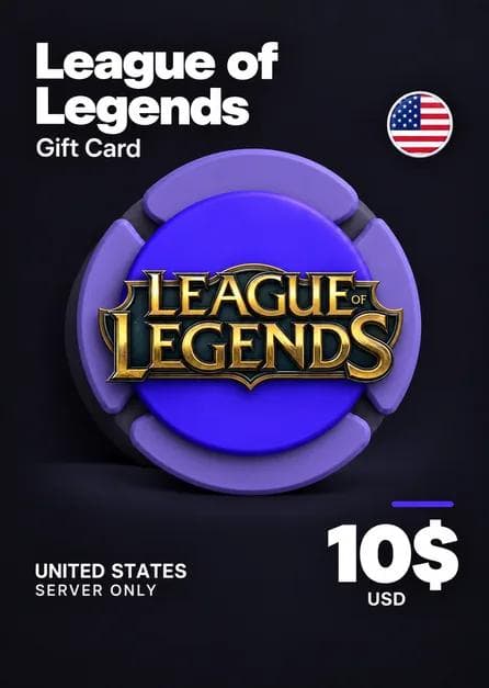 League of Legends Gift Card 10$ - Riot Key - UNITED STATES Server Only