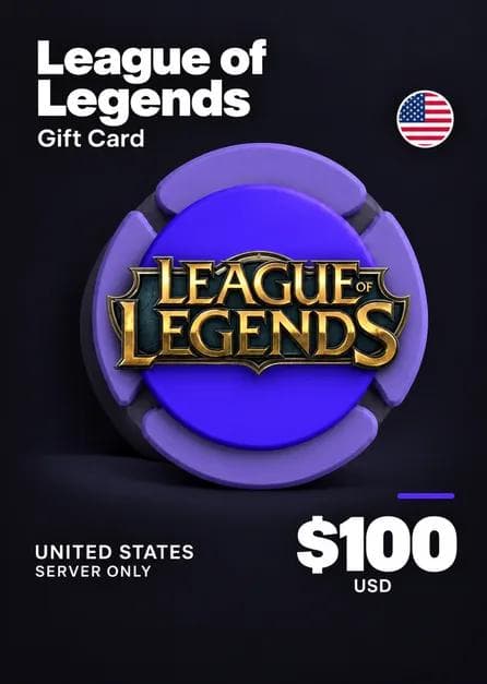 League of Legends Gift Card 100$ - Riot Key - UNITED STATES Server Only